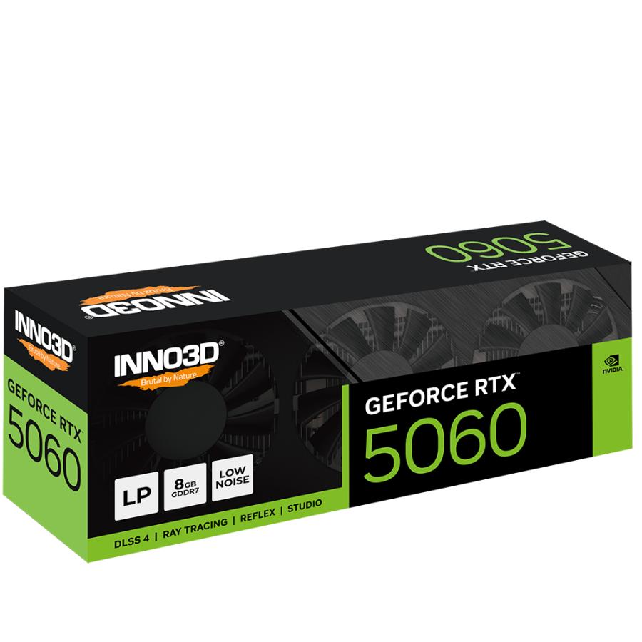 INNO3D N5060L-08D7-17941616 GeForce RTX 5060 X3LP, 8GB GDDR7, 128-bit, 2497 Mhz, 28Gbps - Afbeelding 3