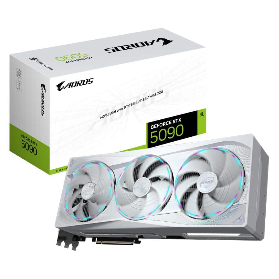 GIGABYTE AORUS GeForce RTX 5090 STEALTH ICE 32G NVIDIA 32 GB GDDR7 - Afbeelding 2