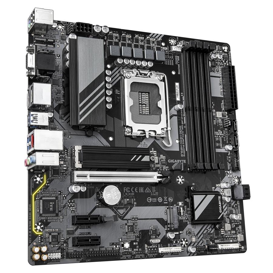 GIGABYTE B760M DS3H GEN5 moederbord Intel B760 Express LGA 1700 micro ATX - Afbeelding 4