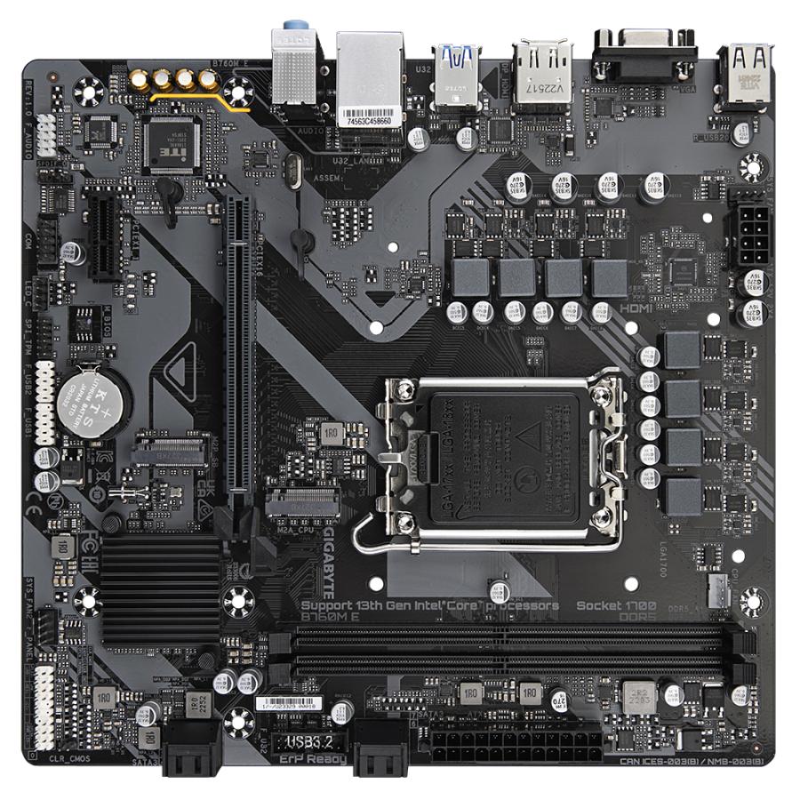 GIGABYTE B760M E moederbord Intel B760 LGA 1700 micro ATX - Afbeelding 5