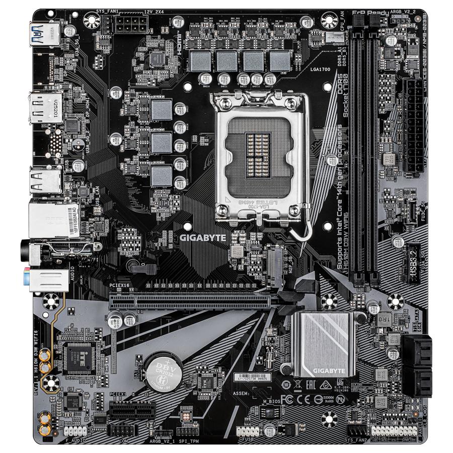 GIGABYTE H610M D3W WIFI6 Intel H610 LGA 1700 micro ATX - Afbeelding 3