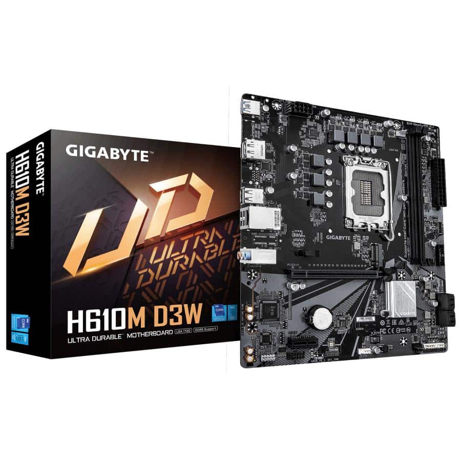 GIGABYTE H610M D3W moederbord Intel H610 LGA 1700 micro ATX - Afbeelding 2