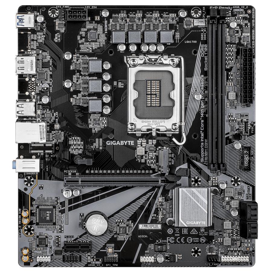 GIGABYTE H610M D3W moederbord Intel H610 LGA 1700 micro ATX - Afbeelding 3