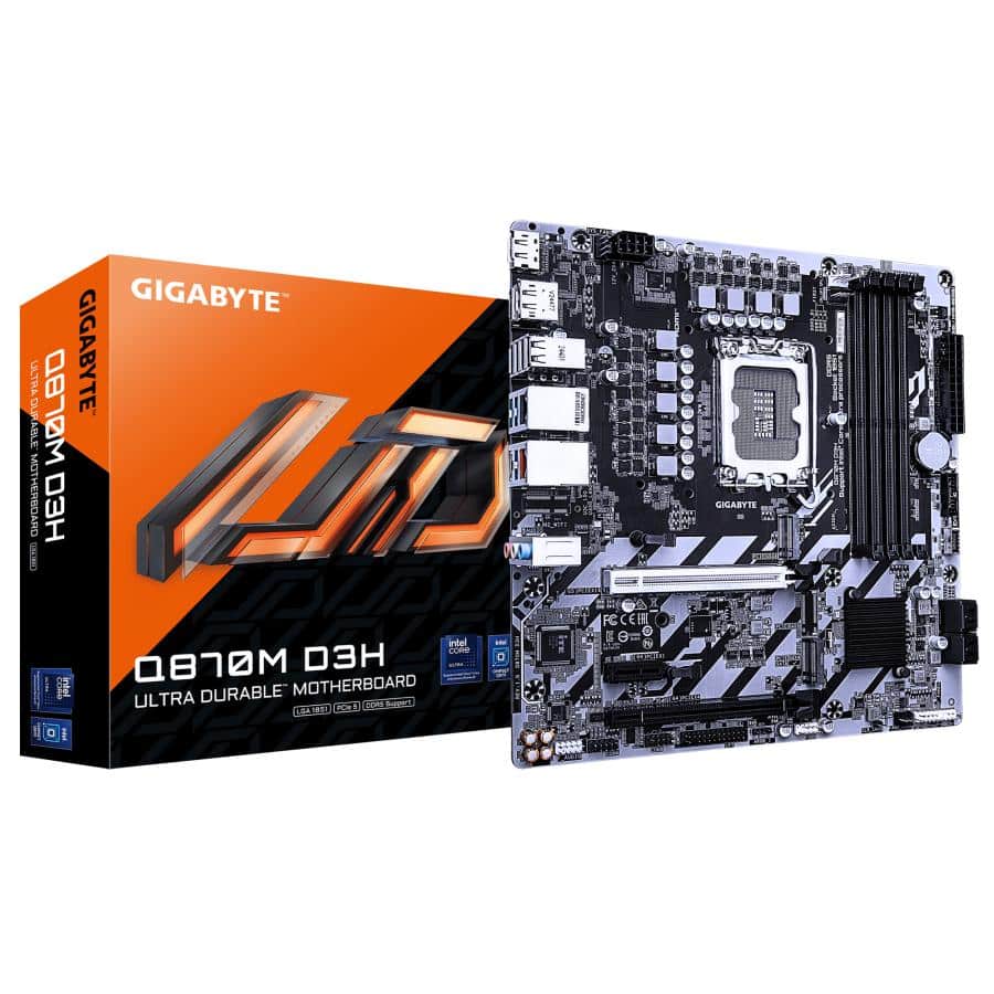 GIGABYTE Q870M D3H moederbord Intel Q870 LGA 1851 (Socket V1) micro ATX - Afbeelding 2
