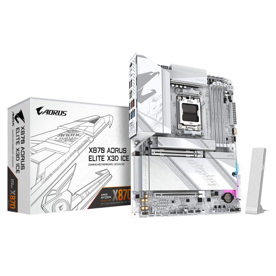 GIGABYTE X870 AORUS ELITE X3D ICE AMD X870 Socket AM5 ATX - Afbeelding 2