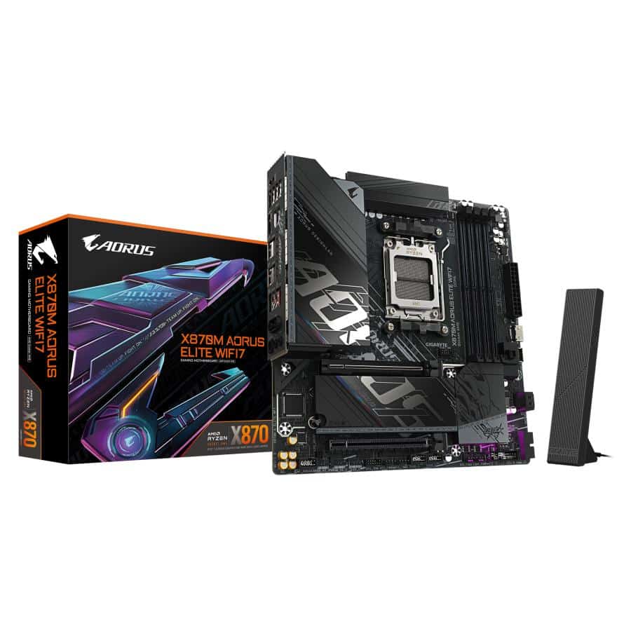 GIGABYTE X870M AORUS ELITE WIFI7 AMD X870 Socket AM5 micro ATX - Afbeelding 2