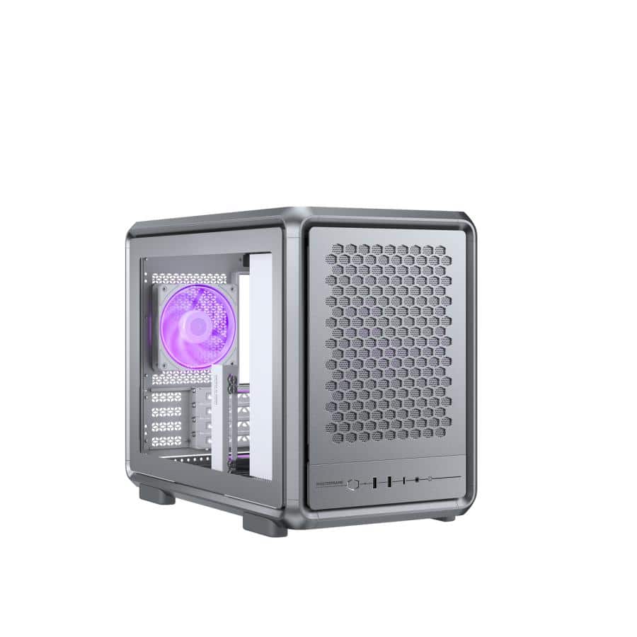 Cooler Master MF400M-SHNN-S00 MasterFrame 400 Mesh Silver, mATX, USB 3.2 Gen 2x2 Type-C, Window - Afbeelding 2