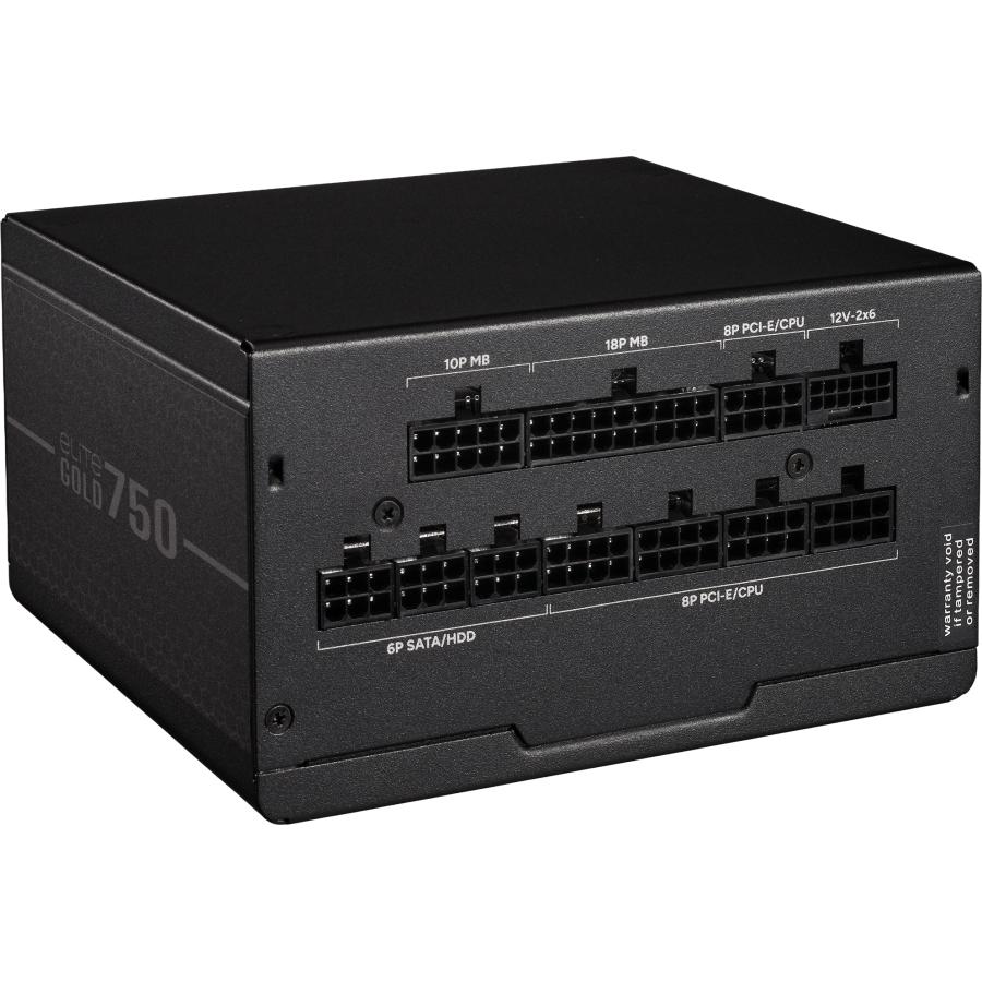 Cooler Master MPX-7505-AFAG-BEU ELITE GOLD 750W, ATX 3.1, =90%, 80+ GOLD, 120mm, Black - Afbeelding 2
