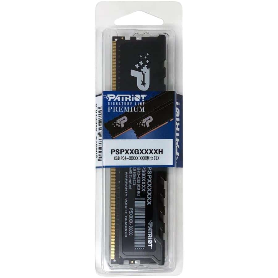 Patriot PSP416G3200H1 Signature Line Premium DIMM, 1x 16GB, DDR4, 3200 Mhz, CL22, 1.2v, Black HS - Afbeelding 4