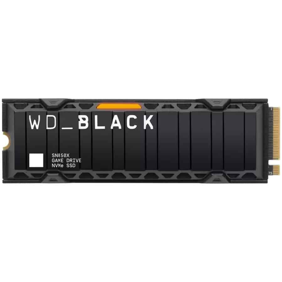 Western Digital WDS100T2XHE-00BCA0 WD SN850X SSD, 1TB, M.2 NVME, 7300 MB/s, 1100K IOPS, Heatsink