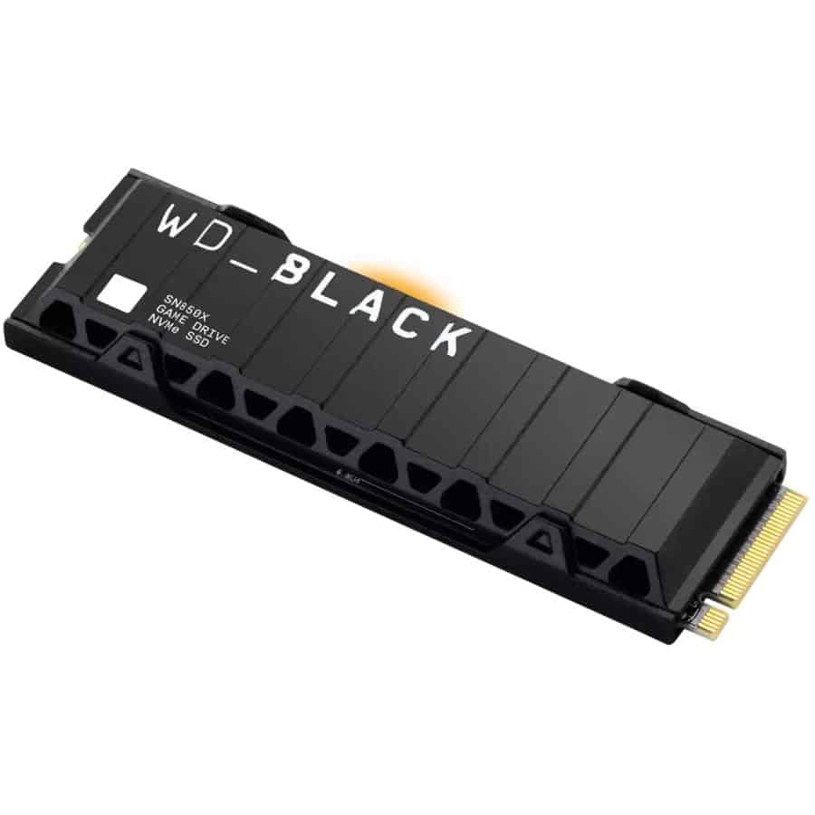 Western Digital WDS100T2XHE-00BCA0 WD SN850X SSD, 1TB, M.2 NVME, 7300 MB/s, 1100K IOPS, Heatsink - Afbeelding 2