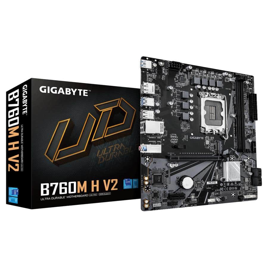GIGABYTE B760M H V2 moederbord Intel B760 Express LGA 1700 micro ATX - Afbeelding 2