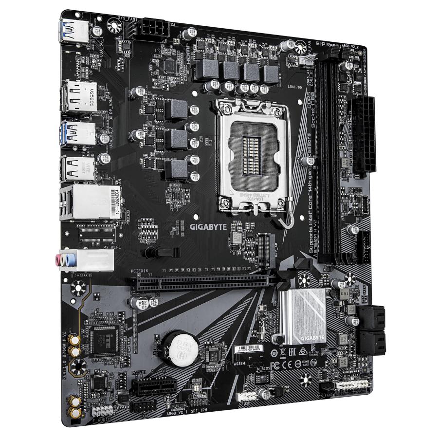 GIGABYTE B760M H V2 moederbord Intel B760 Express LGA 1700 micro ATX - Afbeelding 3