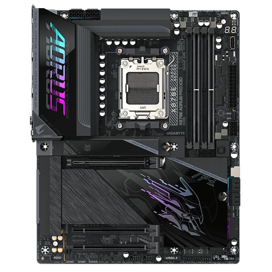 GIGABYTE X870E AORUS PRO X3D AMD X870E Socket AM5 ATX - Afbeelding 3