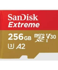 Sandisk SDSQXAV-256G-GN6MA Extreme MicroSDXC w/ adapter, 256GB, V30 A2, C10, UHS-I, U3, 190/130 MB/s