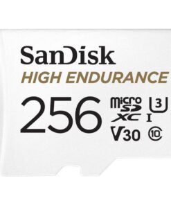 Sandisk SDSQQNR-256G-GN6IA High Endurance microSDXC w/ adapter, 256GB, V30, C10, UHS-I, U3, 100MB/s