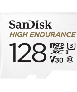 Sandisk SDSQQNR-128G-GN6IA High Endurance MicroSDXC w/ adapter, 128GB, V30, C10, UHS-I, U3, 100MB/s