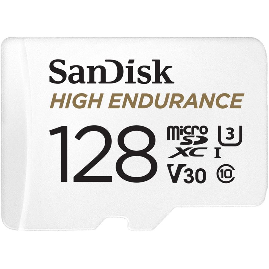 Sandisk SDSQQNR-128G-GN6IA High Endurance MicroSDXC w/ adapter, 128GB, V30, C10, UHS-I, U3, 100MB/s