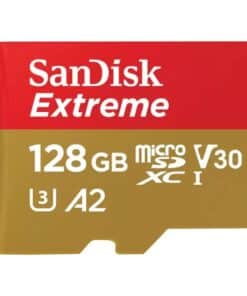 Sandisk SDSQXAA-128G-GN6MA Extreme MicroSDXC w/ adapter, 128GB, V30, A2, C10, UHS-I, U3, 190MB/s