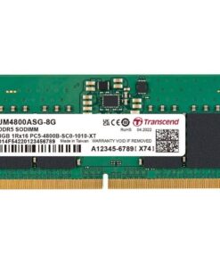 Transcend JM6400ASG-8G SO-DIMM, 1x 8 GB, DDR5, 6400 Mhz, CL52, 1.1v, 1Rx16, 1Gx16x4