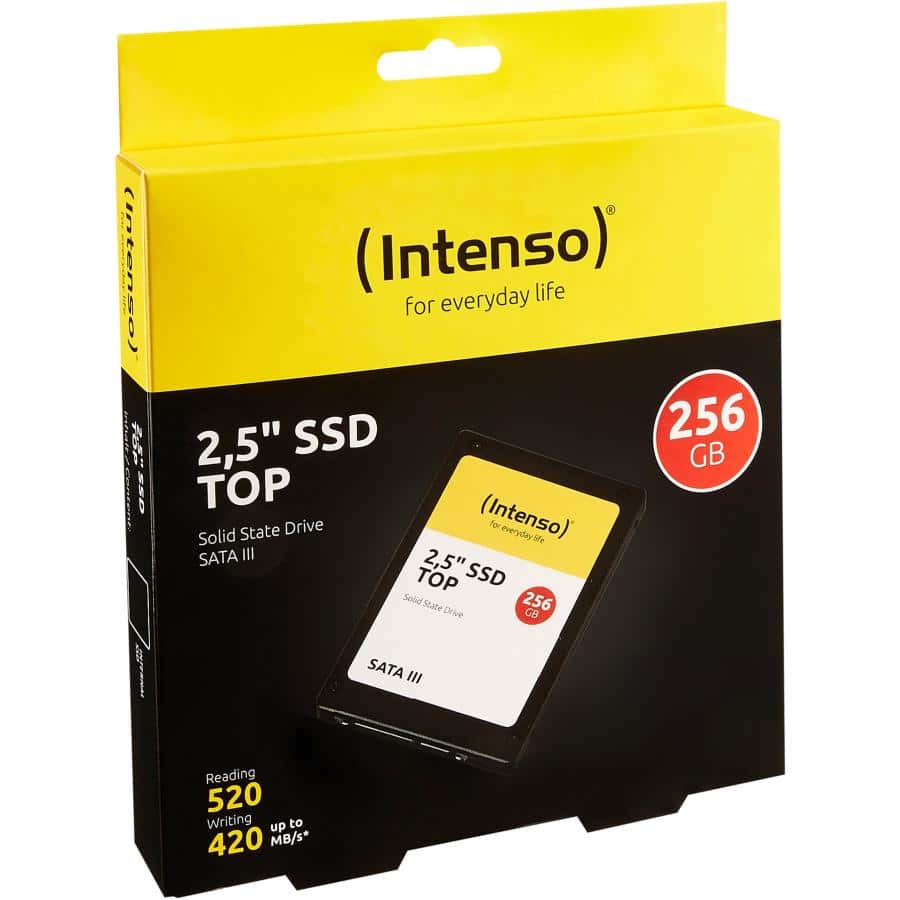 Intenso 3812440 SSD, 256 GB, 2.5", SATA3, SLC, 500/ 520 MB/s - Afbeelding 2