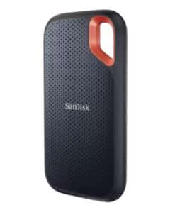 SanDisk SDSSDE61-4T00-G25 Extreme Portable SSD, 4TB, USB Type-C, PCIe NVME, 1050/ 1000 MB/s, Black - Afbeelding 2