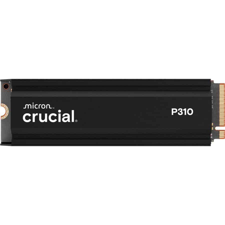CRUCIAL CT4000P310SSD5 P310 SSD w/ Heatsink, 4 TB, PCIe Gen 4 NVME, 7100/ 6000 MB/s