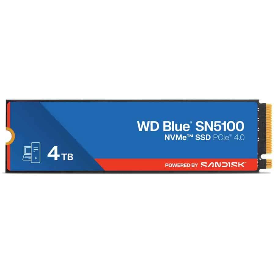 Western DIgital WDS400T5B0E-00CPE0 WD Blue SN5100, SSD, 4TB, M.2 NVMe Gen 4.0, 6900 MB/s, 1100K IOPS