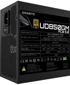 Gigabyte GP-UD850GM PG5 (rev. 2.0) Ultra Druble GOLD Fully Modular PSU, ATX 3.0, 850W, PCIe Gen5 - Afbeelding 5