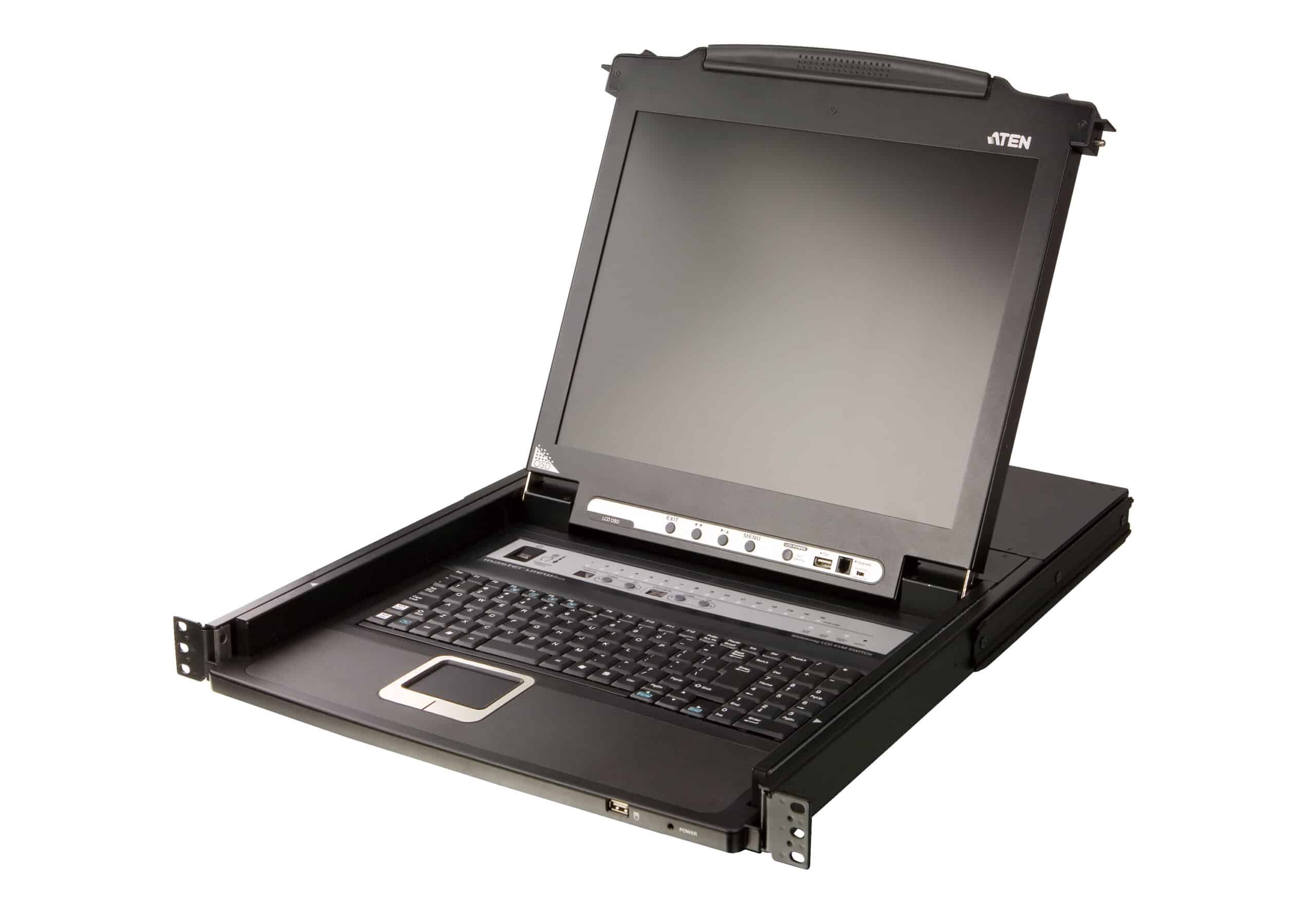 ATEN CL5716MW rack console 43,9 cm (17.3") 1920 x 1080 Pixels Metaal, Kunststof Zwart 1U
