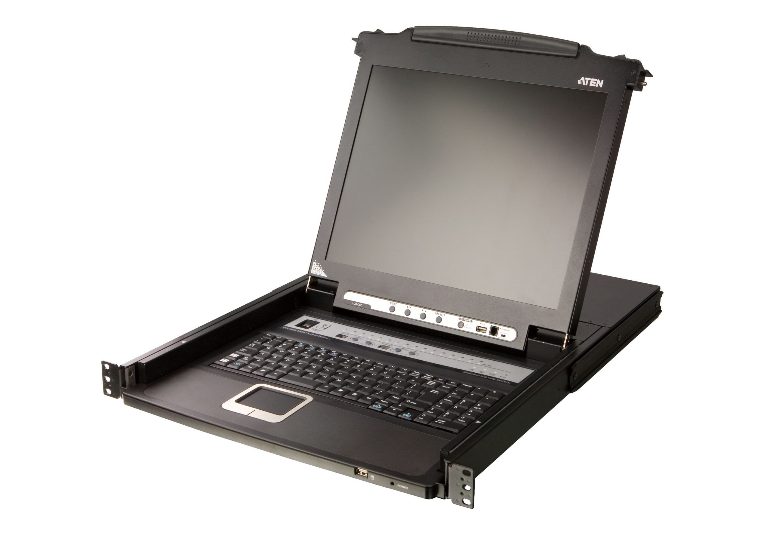 ATEN 16-Poorts PS/2-USB VGA LCD KVM Schakelaar met Ketenverbinding Poort en USB Randapparatuur Ondersteuning