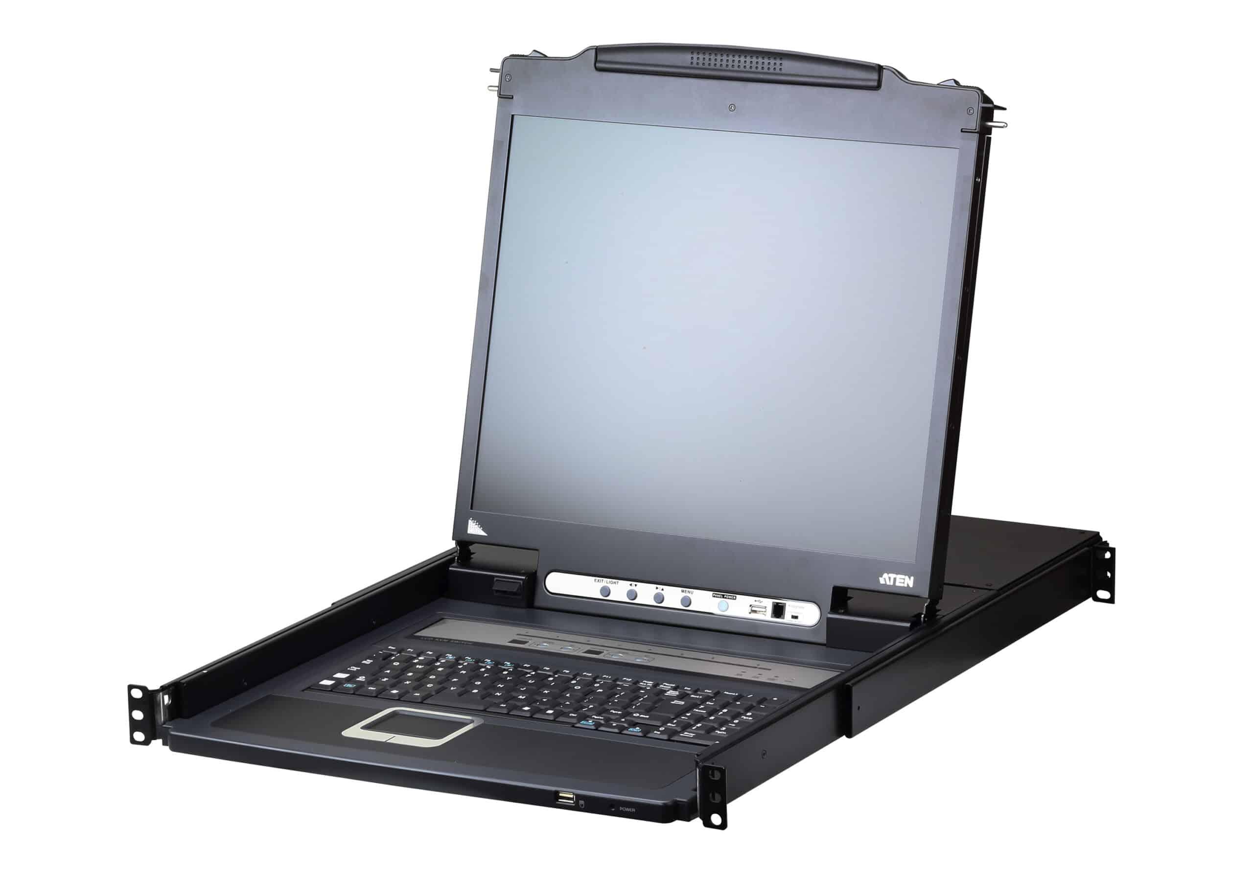 ATEN CL5708IM rack console 43,2 cm (17") 1280 x 1024 Pixels Metaal, Kunststof Zwart 1U