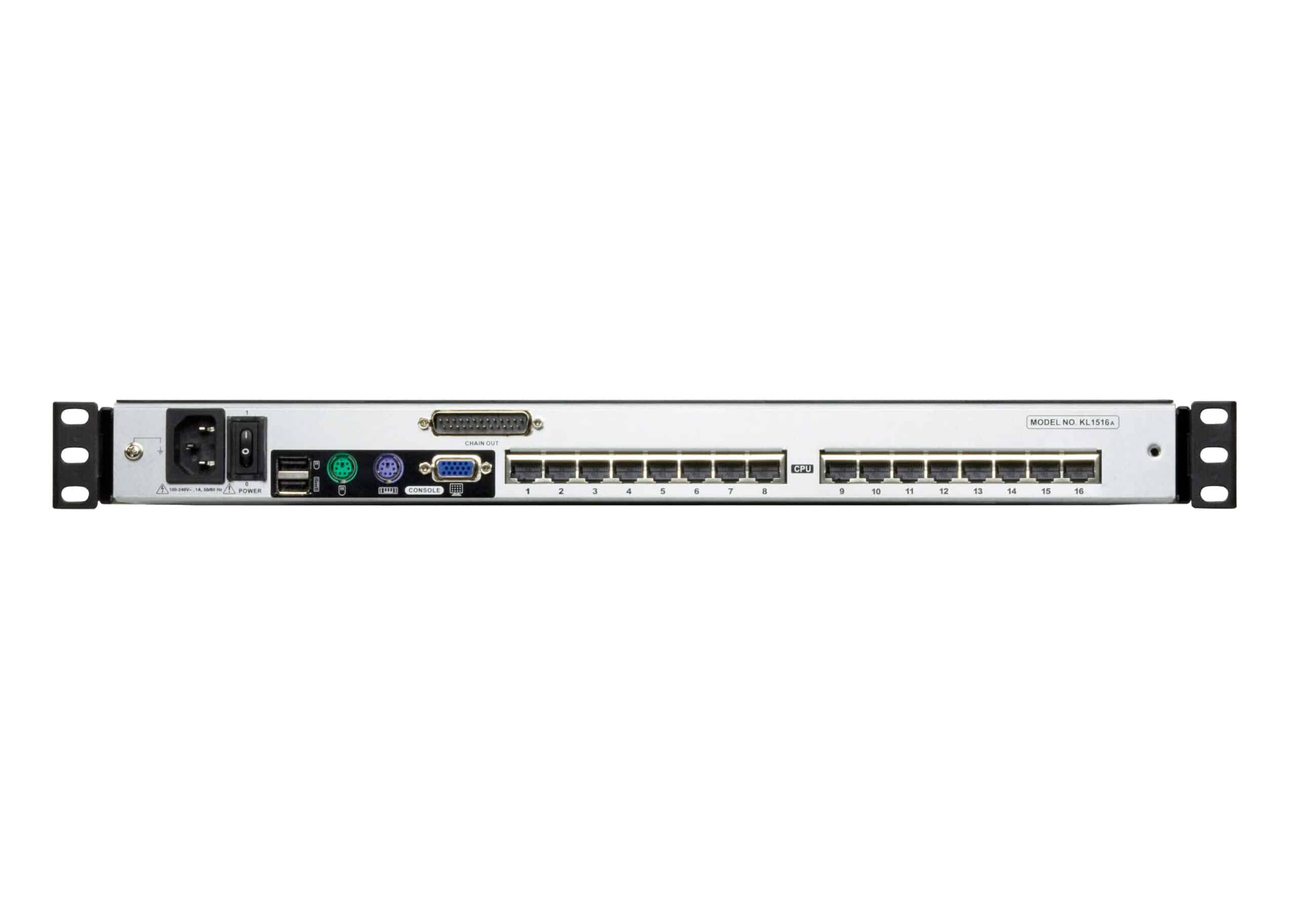 ATEN KL1516AM rack console 43,2 cm (17") 1280 x 1024 Pixels Metaal Zwart 1U