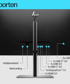 HP E-Series E27k G5 4K USB C-monitor - Afbeelding 4