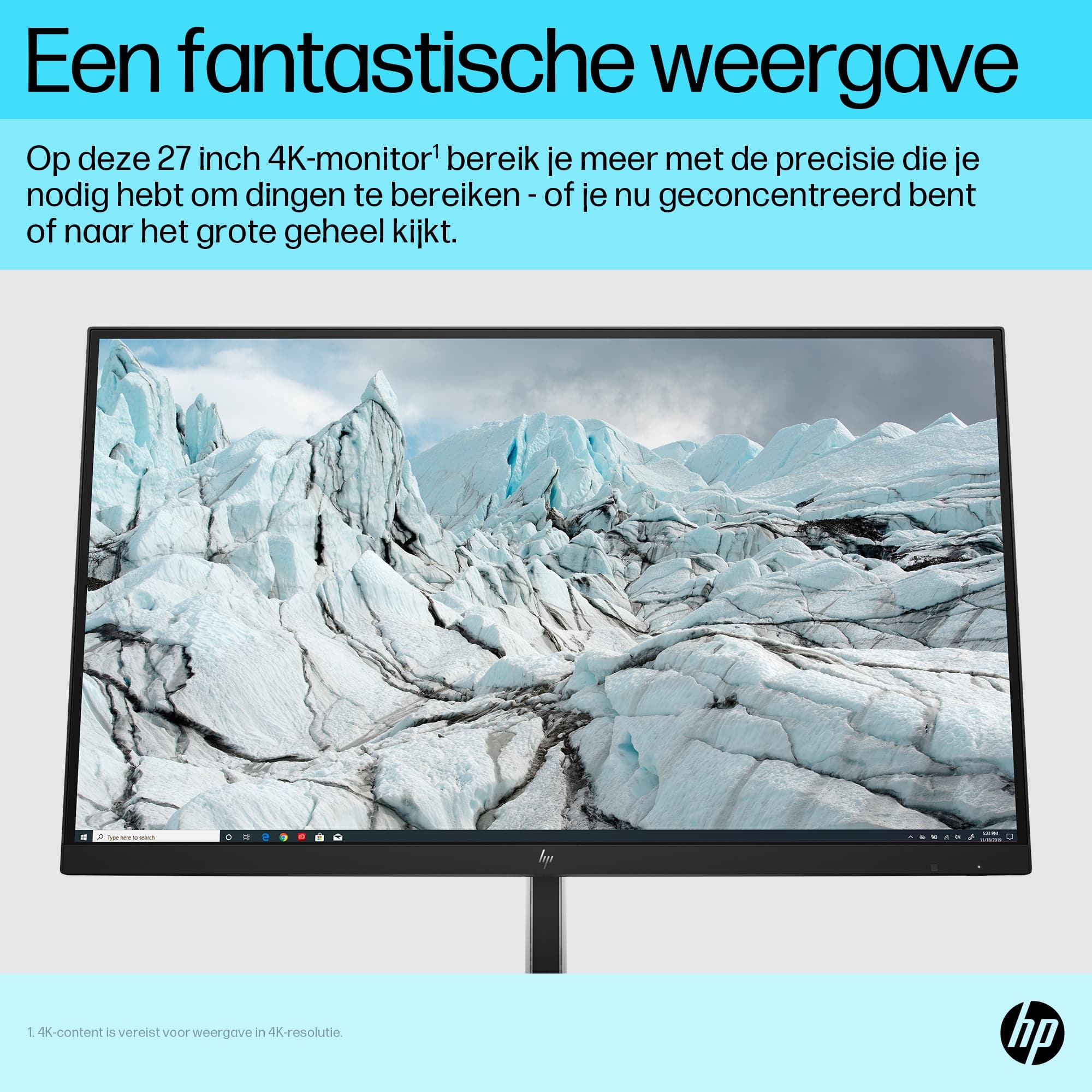HP E-Series E27k G5 4K USB C-monitor - Afbeelding 7