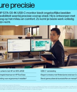 HP E-Series E27k G5 4K USB C-monitor - Afbeelding 2