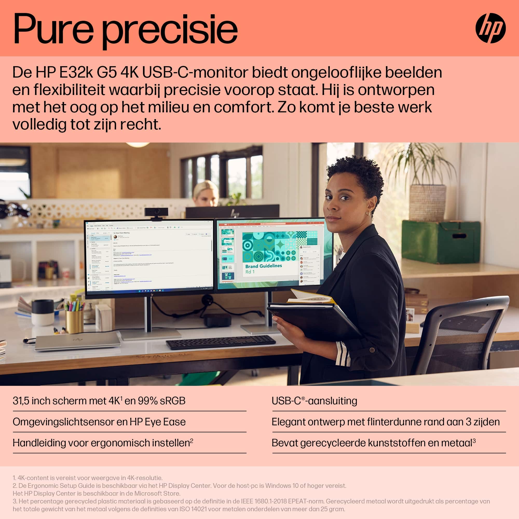 HP E32k G5 4K USB C-monitor - Afbeelding 6