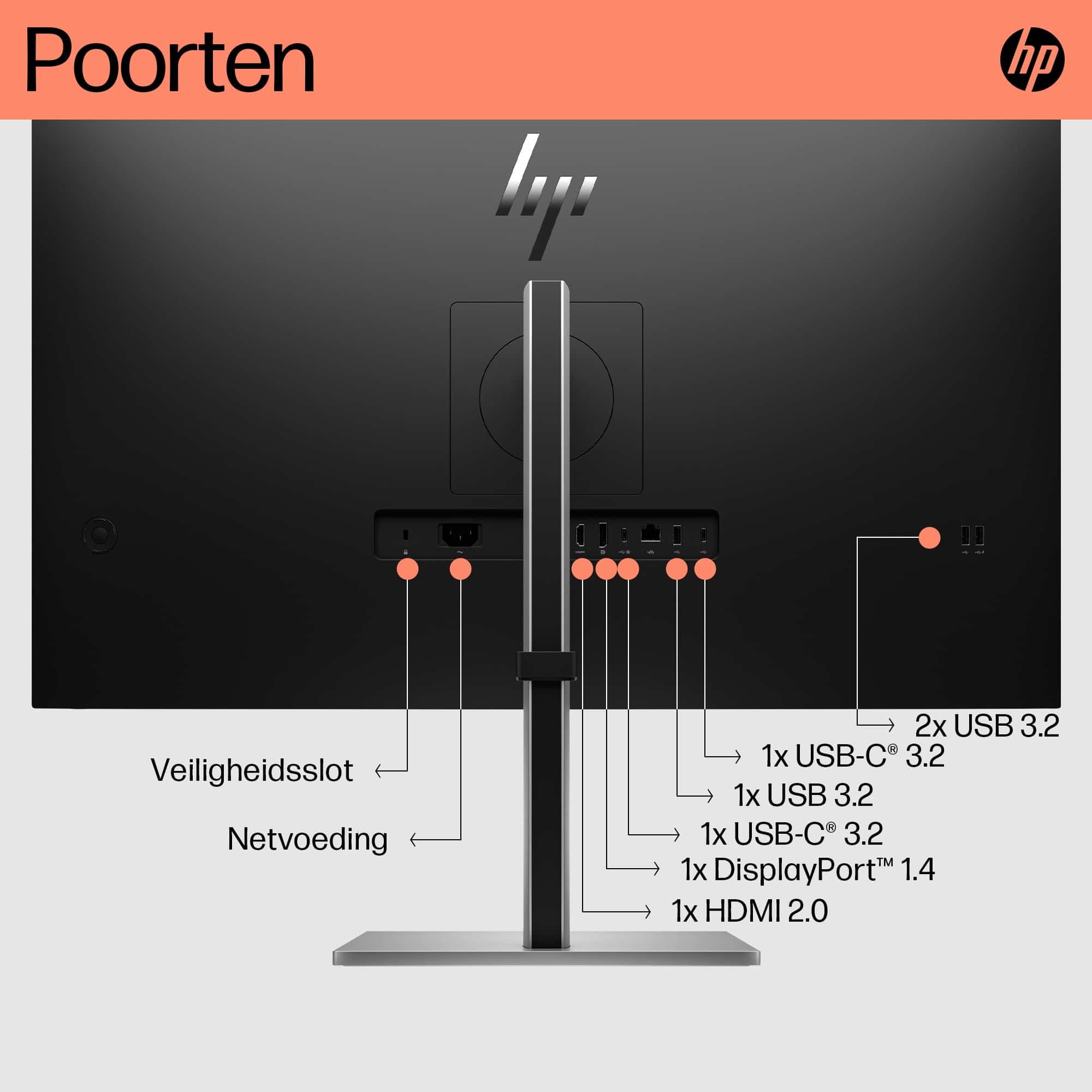 HP E32k G5 4K USB C-monitor - Afbeelding 5