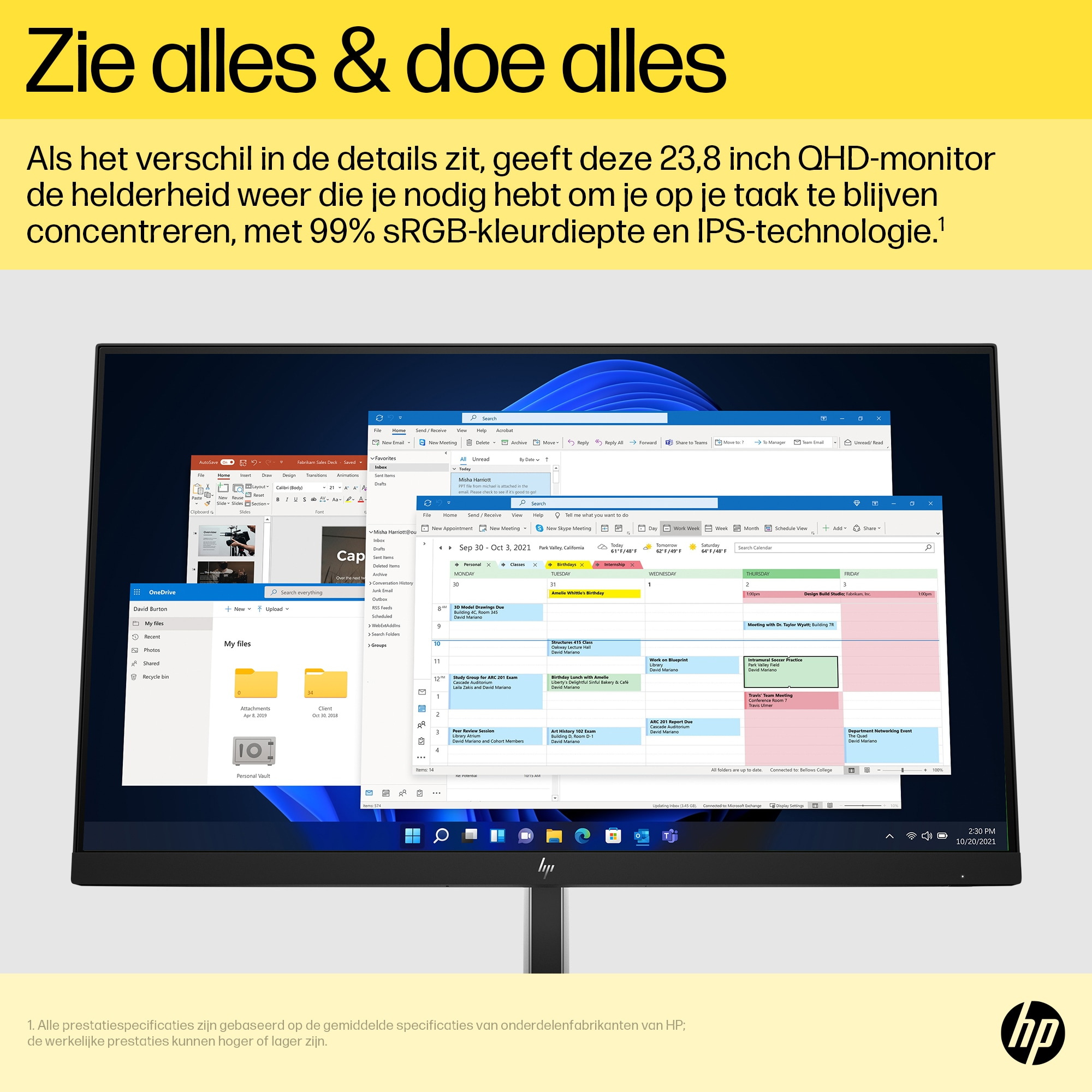 HP E24q G5 QHD-monitor - Afbeelding 2