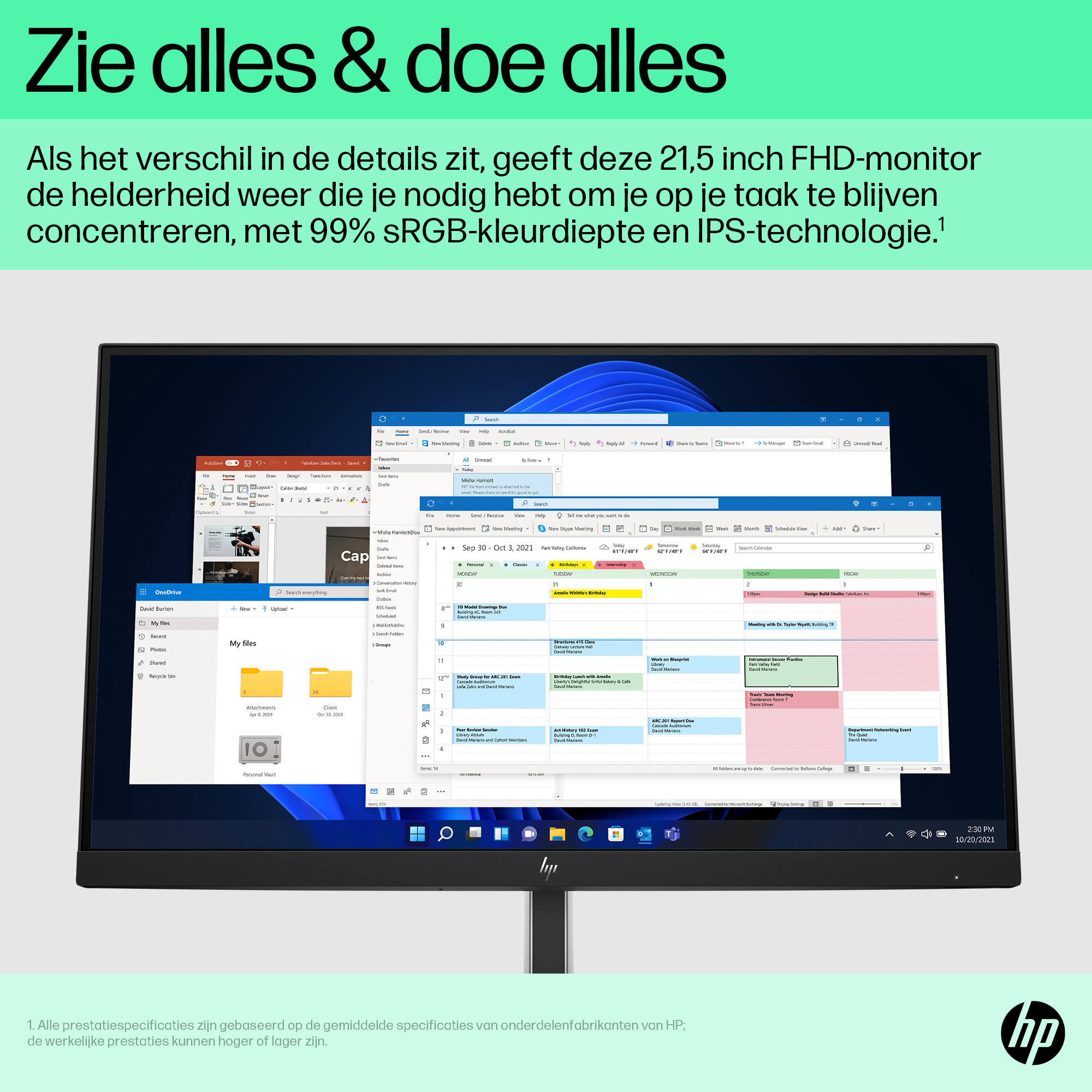 HP E-Series E22 G5 FHD-monitor - Afbeelding 2