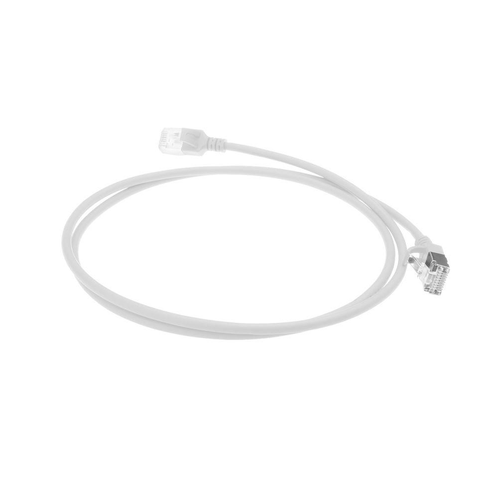 ACT Witte 1,5 meter LSZH U/FTP CAT6A datacenter slimline patchkabel snagless met RJ45 connectoren - Afbeelding 2