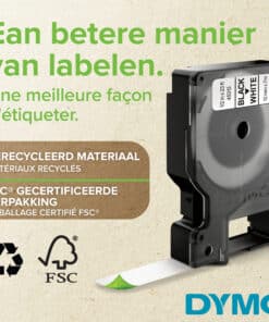 DYMO originele D1 labels | Zwarte Tekst op Groen Label | 19 mm x 7 m | zelfklevende etiketten voor de LabelManager labelprinter | gemaakt in Europa - Afbeelding 3