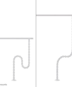 Neomounts ADS06-130WH Cable spine universal cable guide, screw-mounted, Desk, Plastic, White