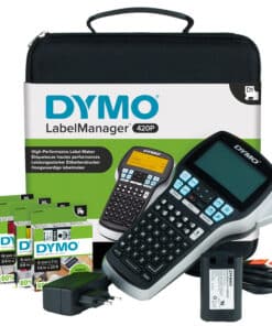 DYMO LabelManager 420P hoogpresterende oplaadbare draagbare labelmakerkit | ABC-toetsenbord met 4 rollen D1-labels en draagkoffer - Afbeelding 2