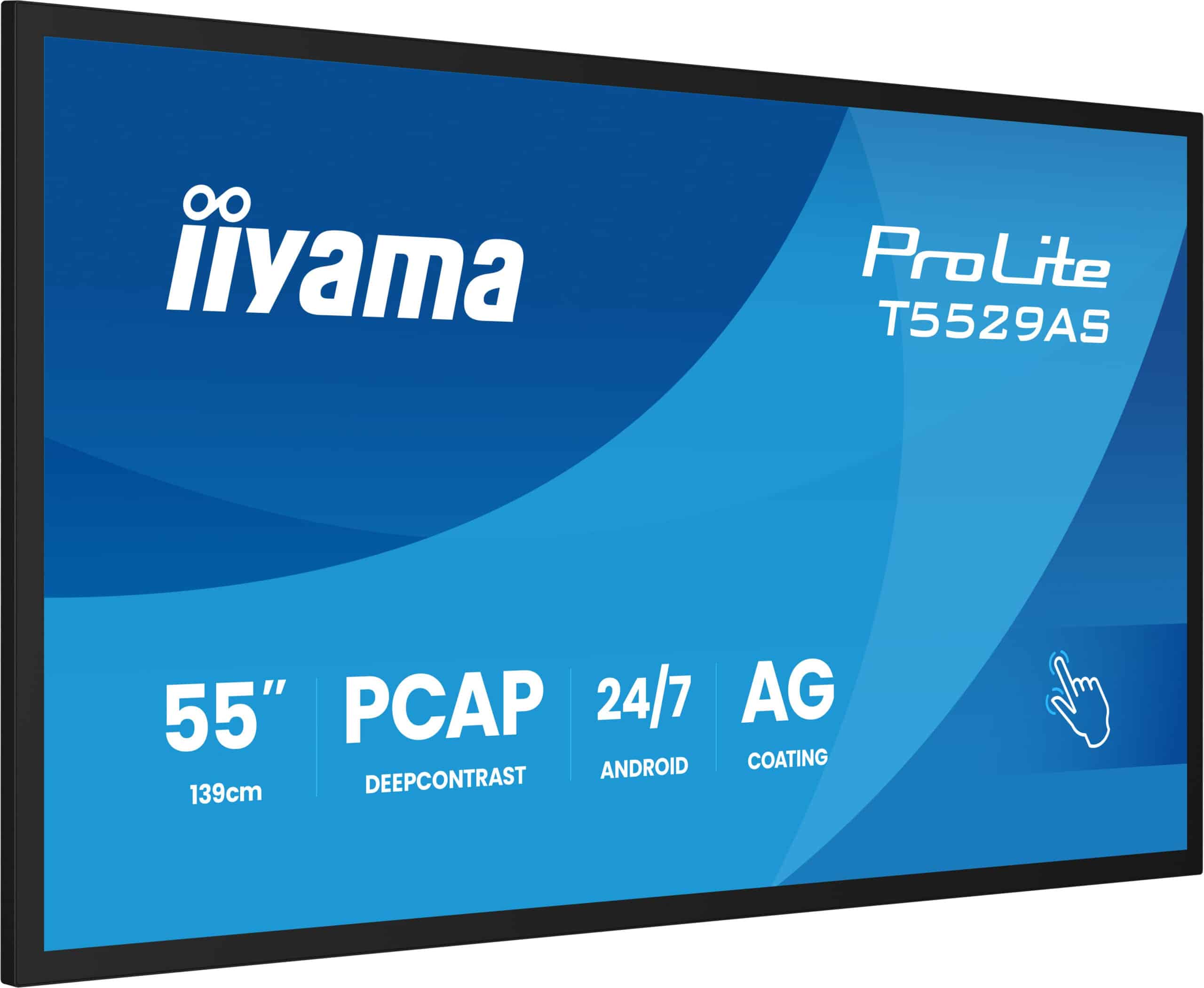 iiyama T5529AS-B1AG beeldkrant Kiosk-ontwerp 138,7 cm (54.6") LED Wifi 450 cd/m² 4K Ultra HD Zwart Touchscreen Type processor Android 24/7 - Afbeelding 5