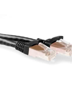 ACT Zwarte 3 meter SFTP CAT6A patchkabel snagless met RJ45 connectoren
