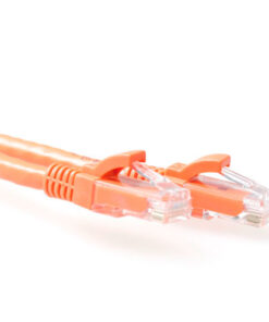 ACT Oranje 3 meter U/UTP CAT6A patchkabel snagless met RJ45 connectoren