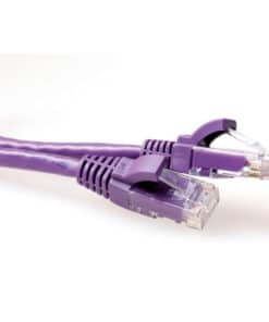 ACT Paarse 1,5 meter U/UTP CAT6A patchkabel snagless met RJ45 connectoren