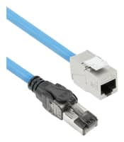 ACT Blauw 45 meter S/FTP CAT6A B2ca PoE++ 100W solid prefab installatiekabel, RJ45 male – female - Afbeelding 3