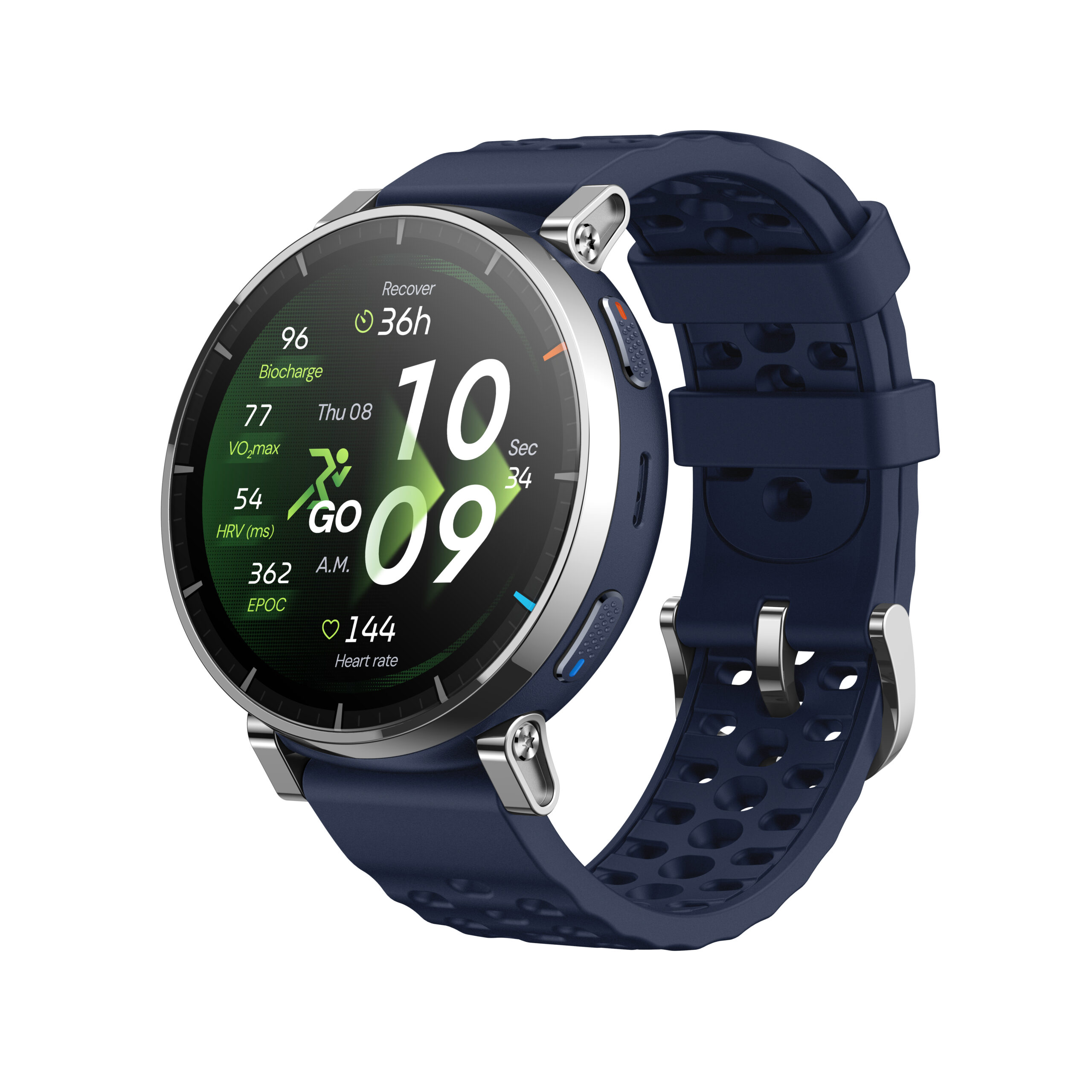 Amazfit W2558GL2N smartwatch & sportwatch 3,35 cm (1.32") AMOLED Digitaal 466 x 466 Pixels Touchscreen Zilver GPS - Afbeelding 3